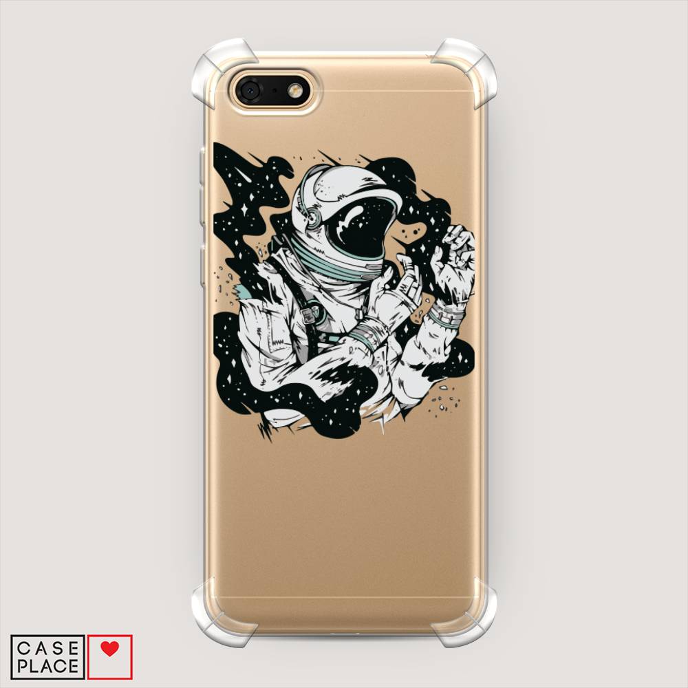 

Чехол Awog на Honor 7A "Космонавт арт", Черный;белый;прозрачный, 65251-1