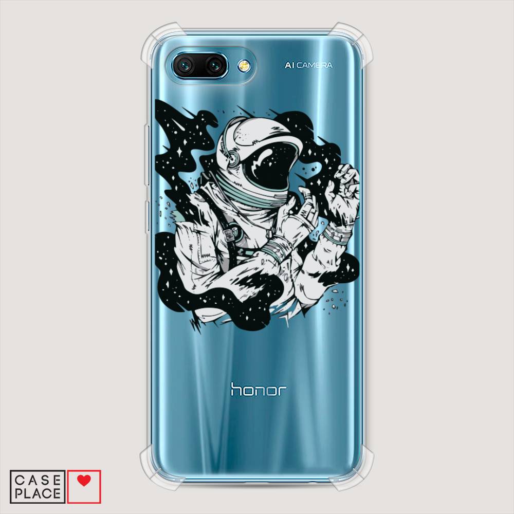 

Чехол Awog на Honor 10 "Космонавт арт", Черный;белый;прозрачный, 65351-1