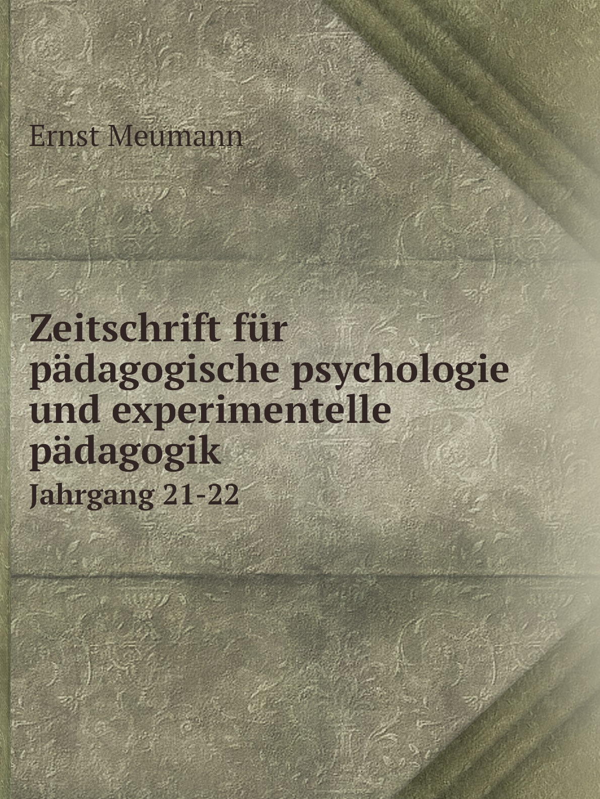 

Zeitschrift fur padagogische psychologie und experimentelle padagogik