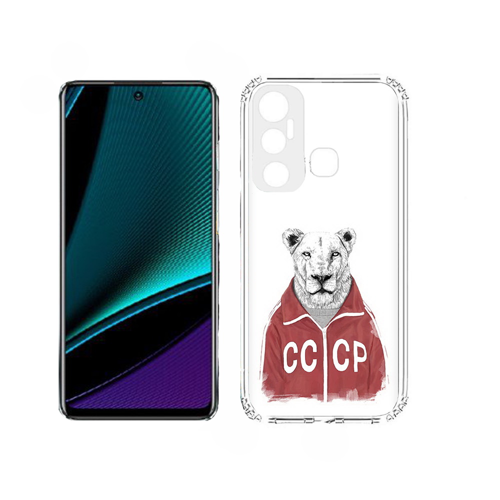 

Чехол MyPads львица ссср для Infinix Hot 11, Прозрачный, Tocco