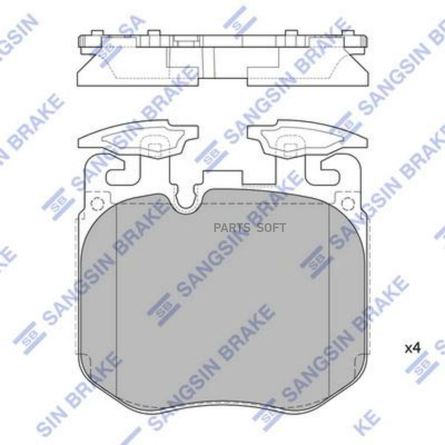 

Колодки Передние Bmw 5 G30 2016-, 6 G32, 7 G11 2016-, X5 2018- Sp4174 1Шт