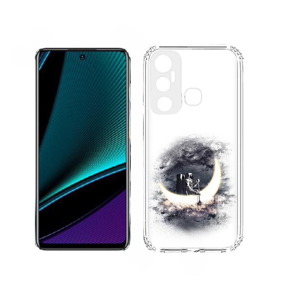 

Чехол MyPads лунный путешественник для Infinix Hot 11, Прозрачный, Tocco