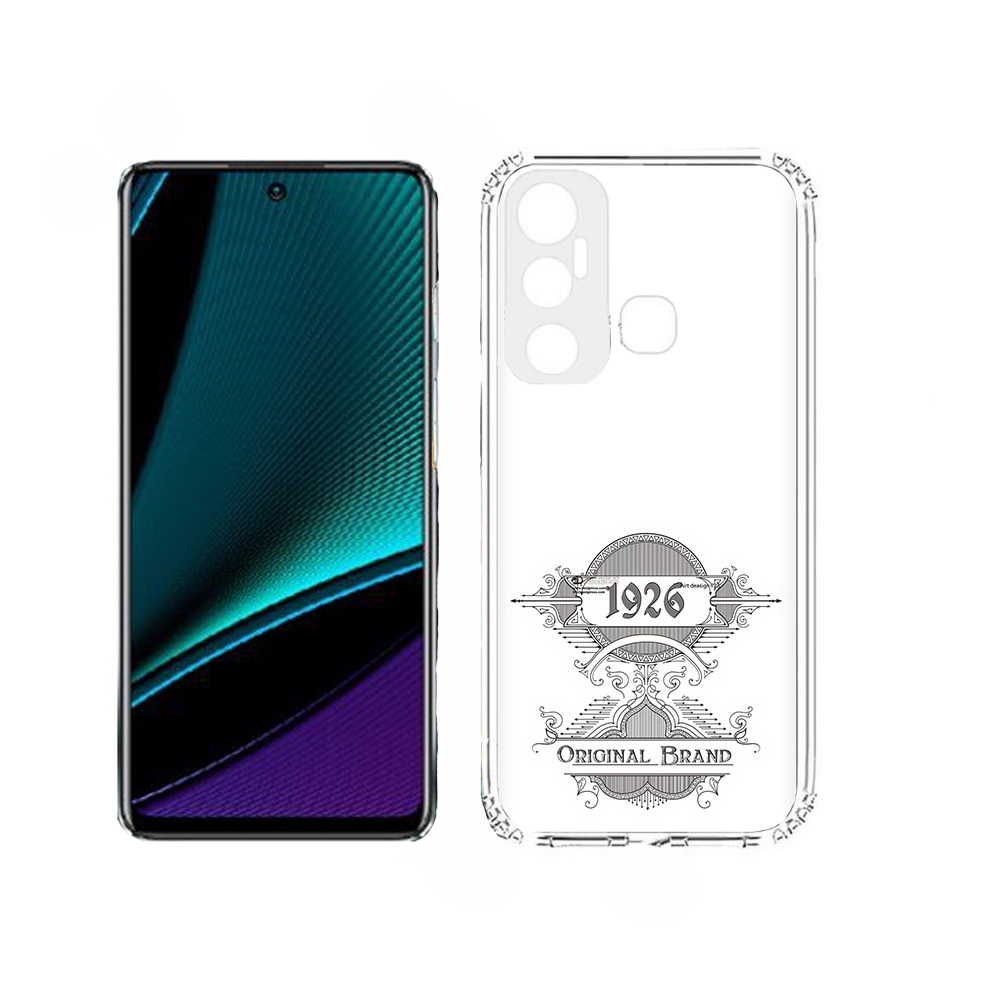 

Чехол MyPads логотип черно белый для Infinix Hot 11, Прозрачный, Tocco