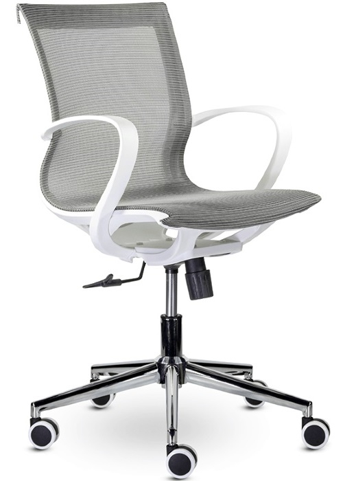 фото Компьютерное кресло йота м-805 white ch офисное, обивка сетка, цвет серый utfc