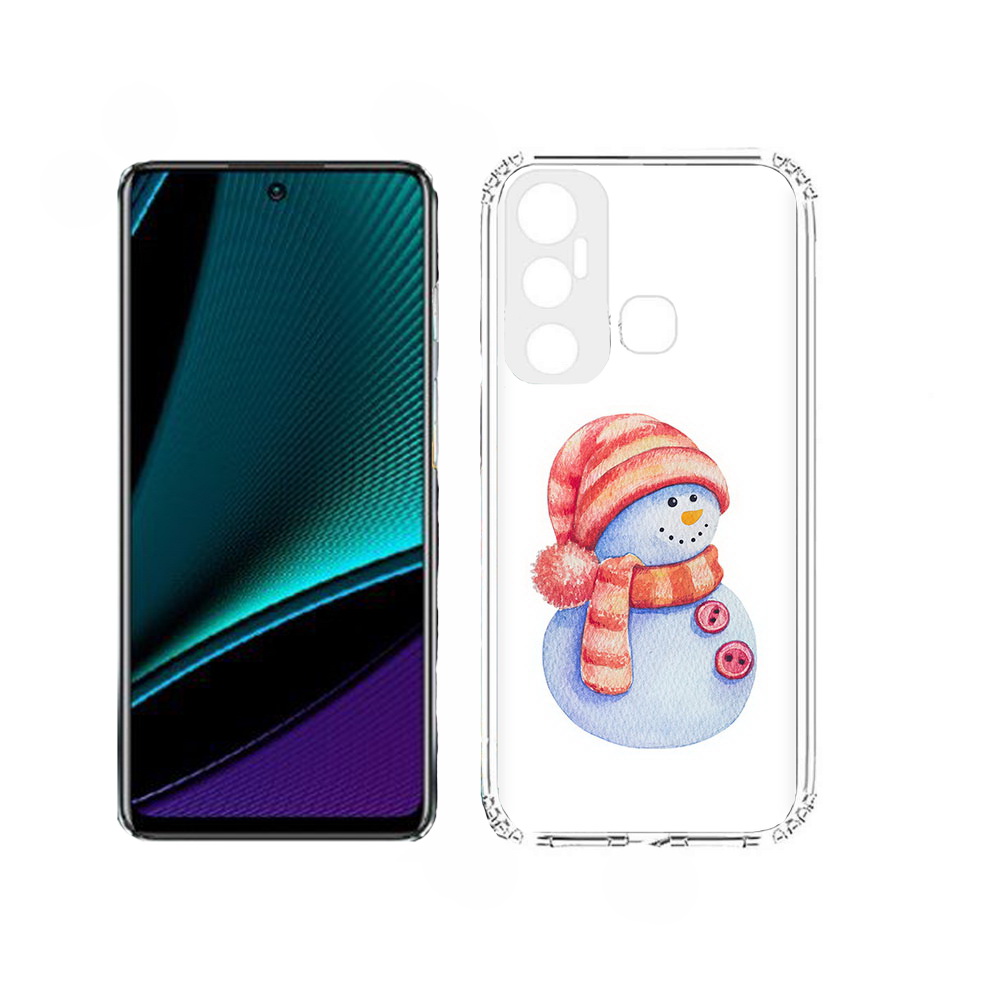 

Чехол MyPads Веселый снеговик для Infinix Hot 11, Прозрачный, Tocco