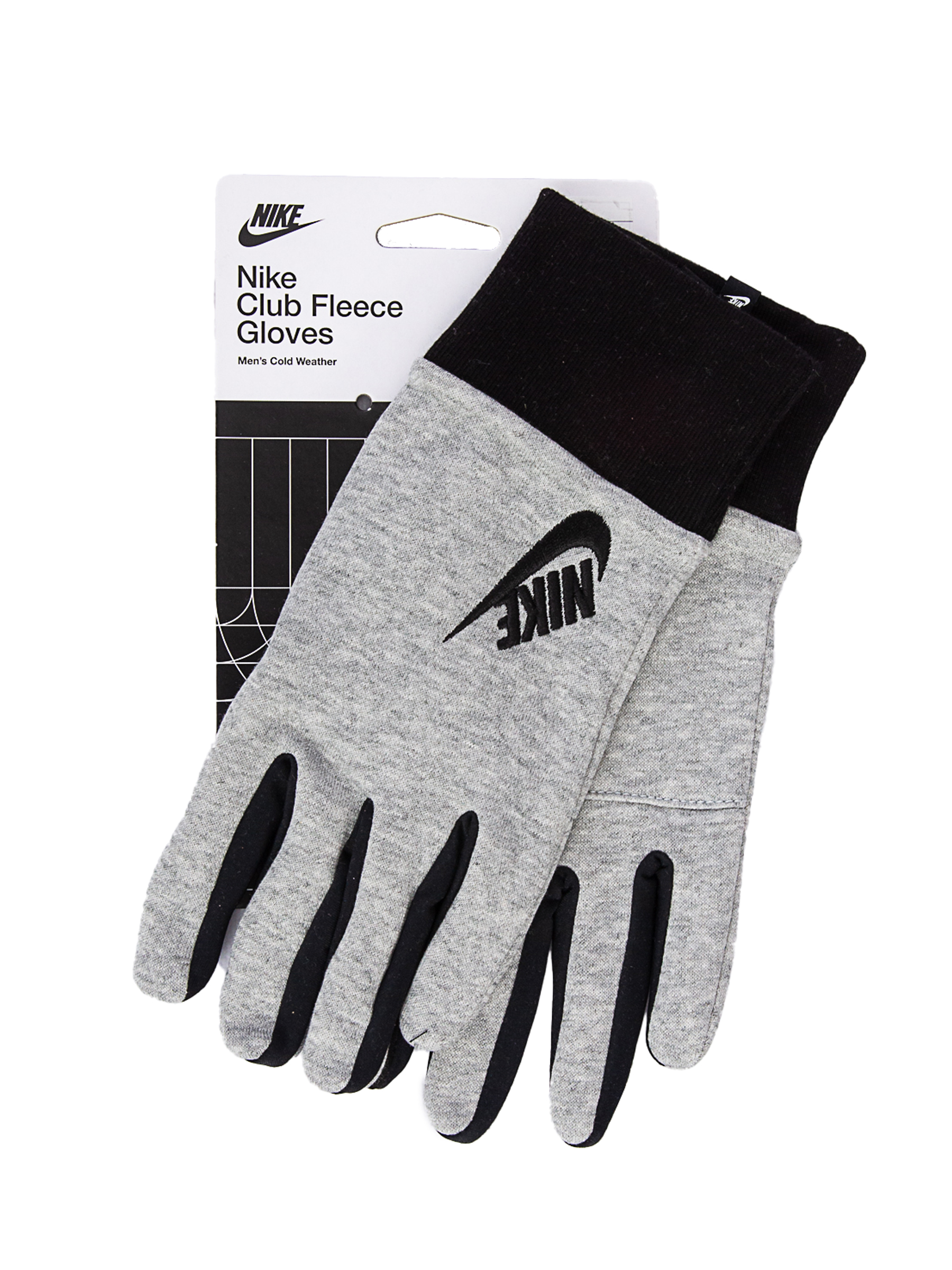 

Перчатки унисекс Nike NIKE  CLUB FLEECE серые/черные/черные, р, Серый, M CLUB FLEECE