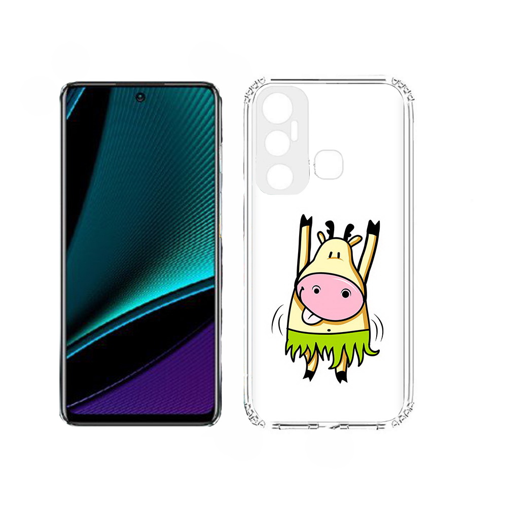 

Чехол MyPads Веселая корова для Infinix Hot 11, Прозрачный, Tocco