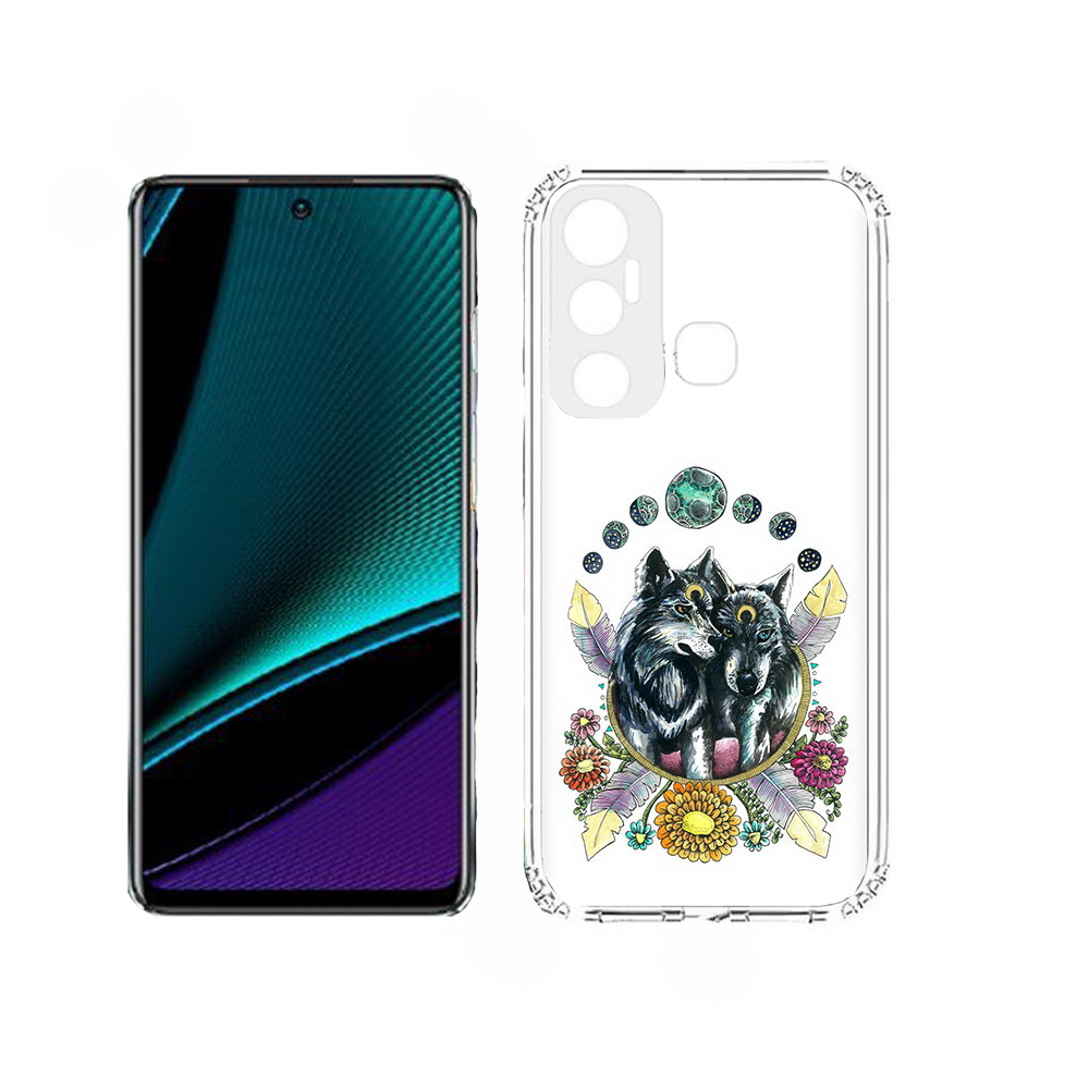 

Чехол MyPads красивые волки абстракция для Infinix Hot 11, Прозрачный, Tocco