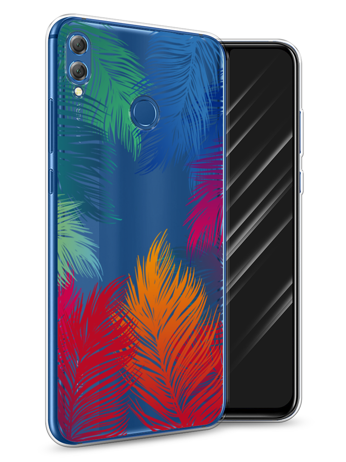 

Чехол Awog на Honor 8X "Рамка из перьев", Красный, 66750-4