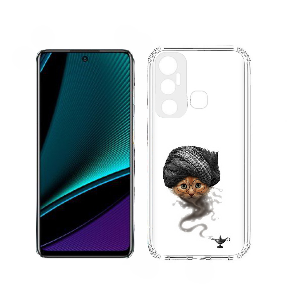 

Чехол MyPads кот джин для Infinix Hot 11, Прозрачный, Tocco