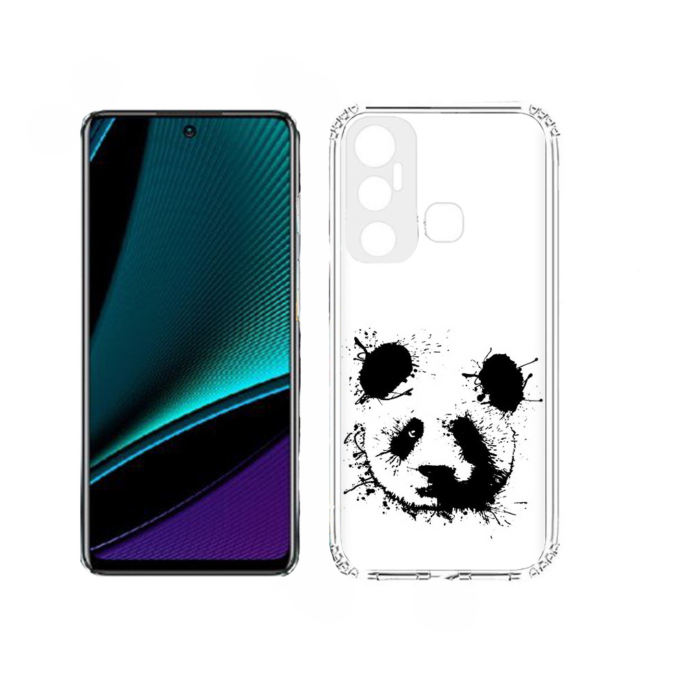 

Чехол MyPads клякса-панда для Infinix Hot 11, Прозрачный, Tocco