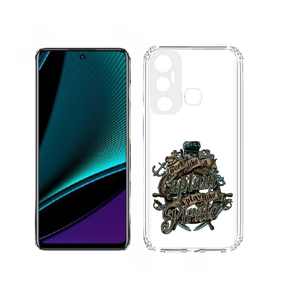 

Чехол MyPads капитан пиратов для Infinix Hot 11, Прозрачный, Tocco