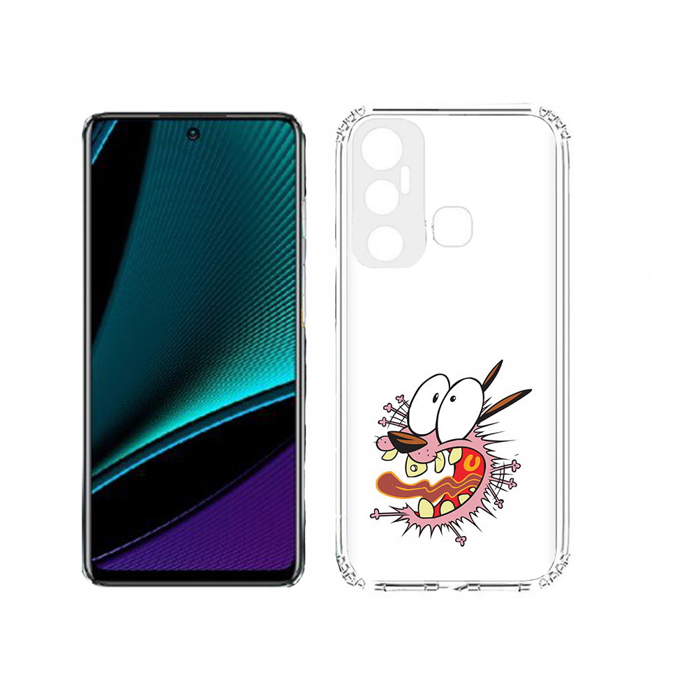 

Чехол MyPads испуганный бобик для Infinix Hot 11, Прозрачный, Tocco
