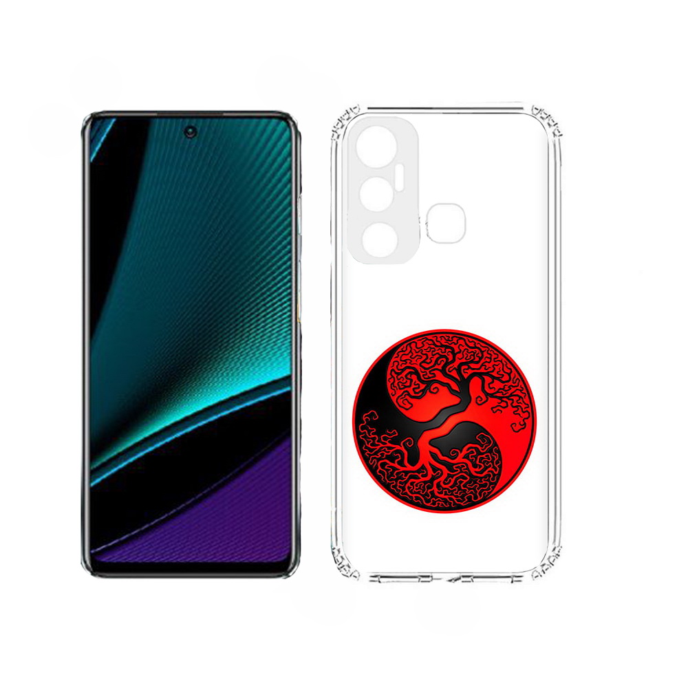 

Чехол MyPads инь янь дерево для Infinix Hot 11, Прозрачный, Tocco