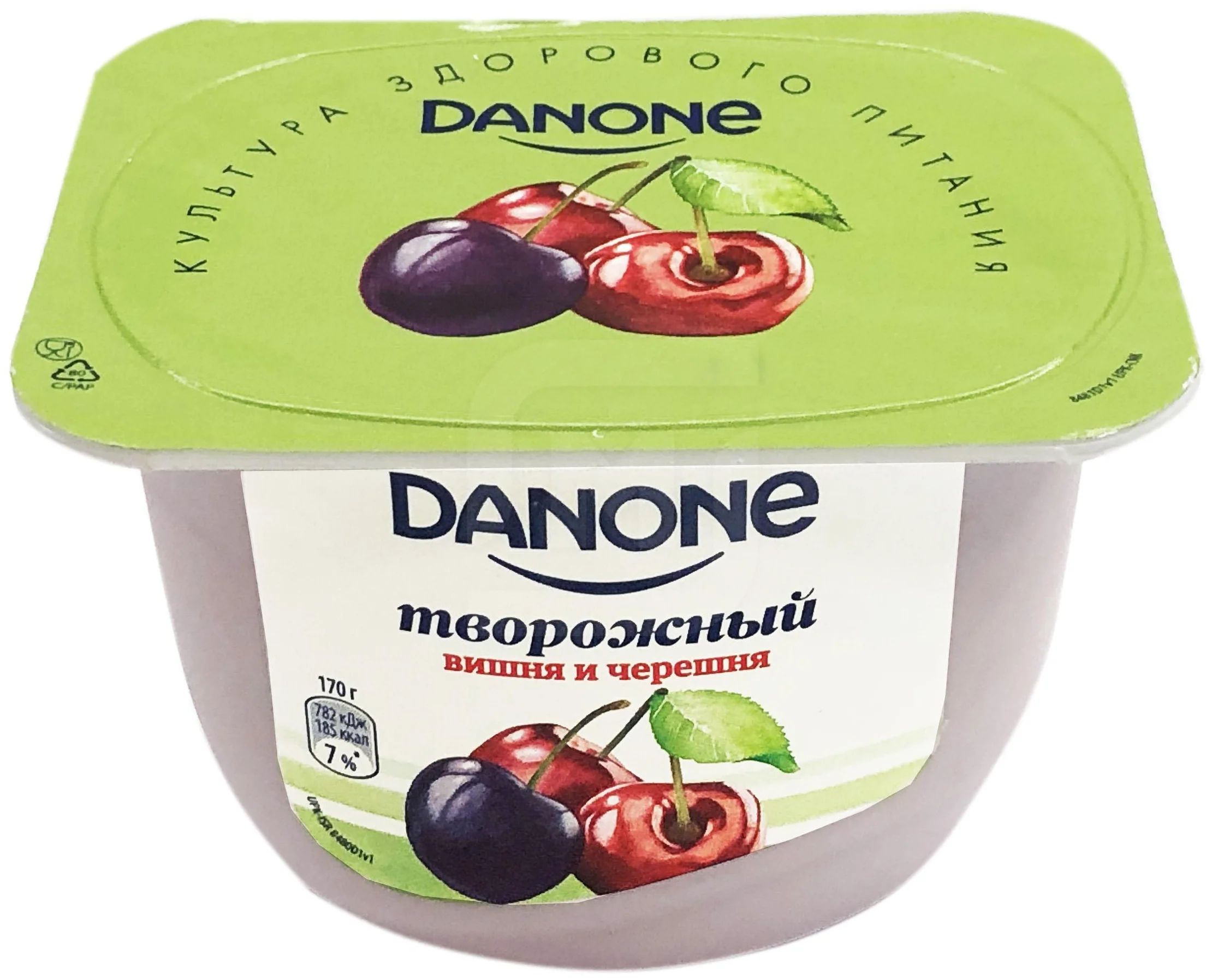 фото Десерт творожный danone вишня-черешня 3,6% 130 г