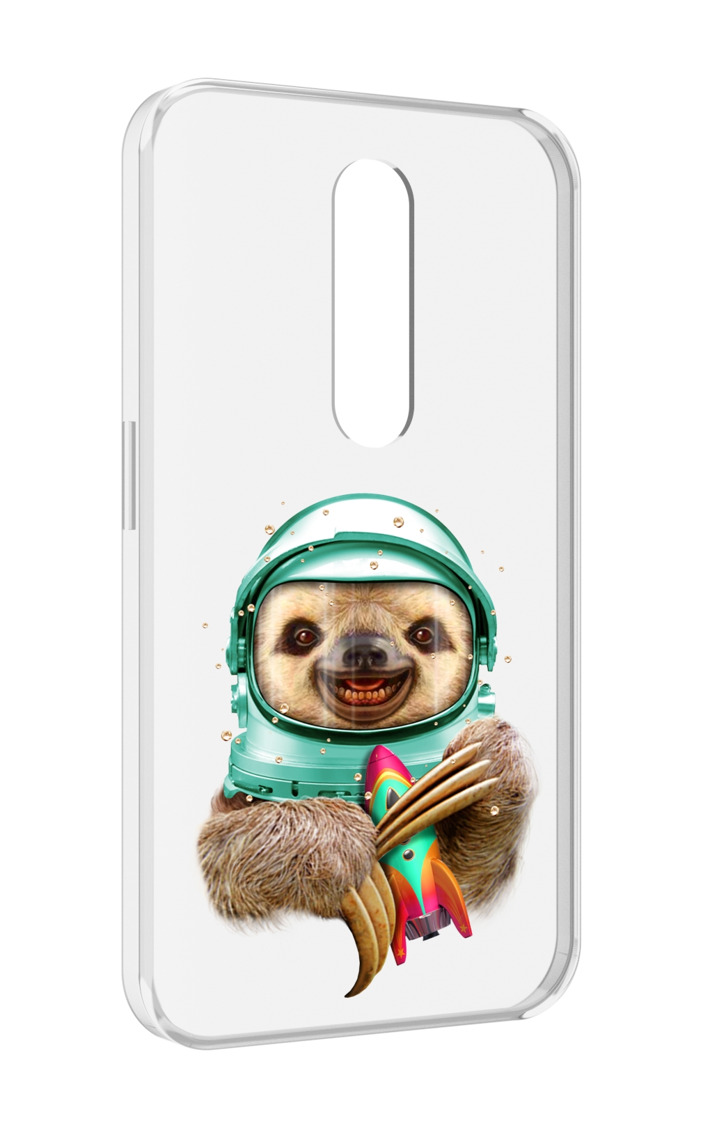 

Чехол MyPads Ленивец астронавт для Motorola Moto X Force (XT1585 / XT1581), Прозрачный, Tocco