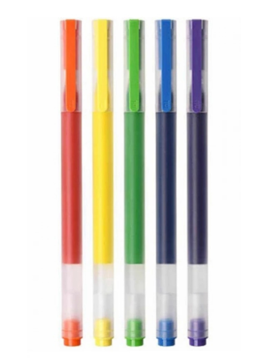 Ручка гелевая (комплект 5шт) Xiaomi MiJia Dural Color Pen 0.5mm (BHR4831CN) цветной