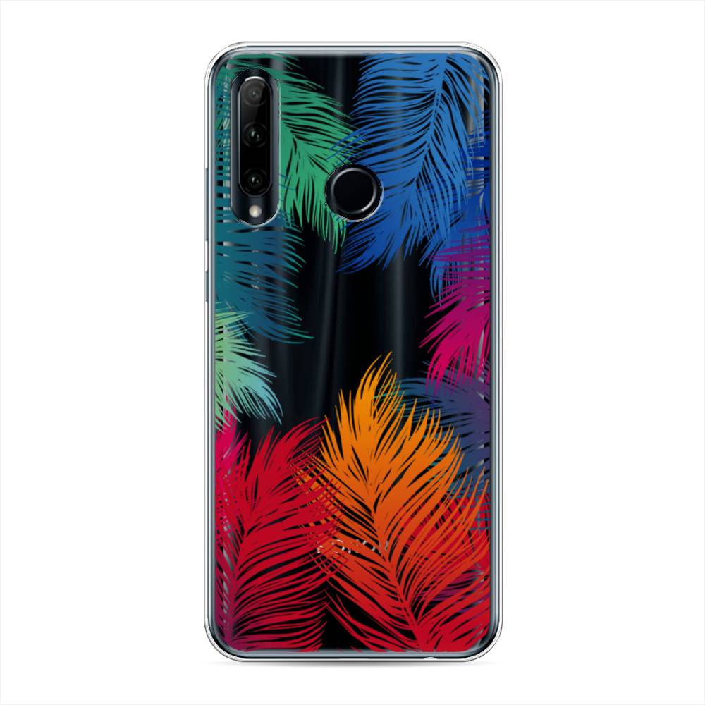 

Чехол Awog на Honor 10i "Рамка из перьев", Красный, 68850-4