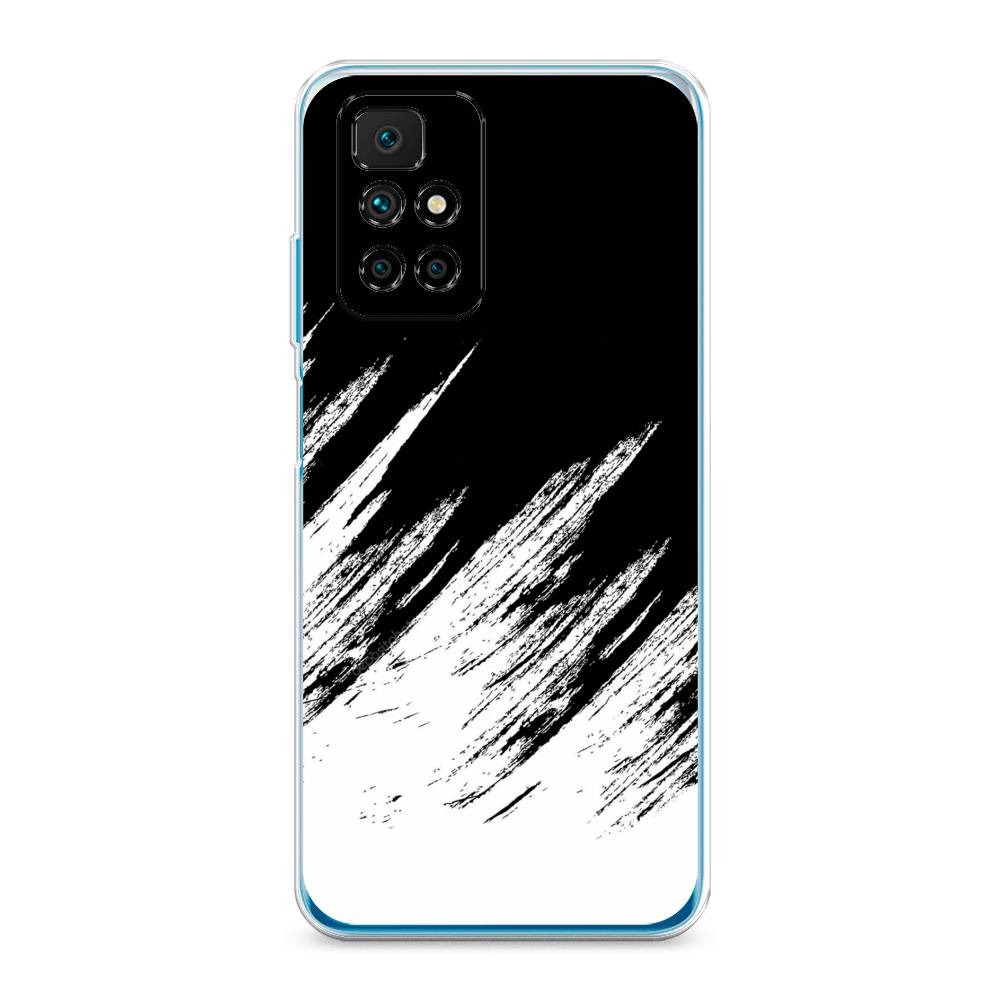 фото Силиконовый чехол "черно белые брызги" на xiaomi redmi note 11 4g china awog