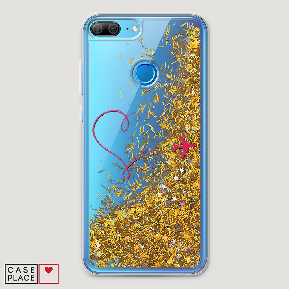 

Чехол Awog на Honor 9 Lite "Сердце и самолет", Разноцветный, 64290-1