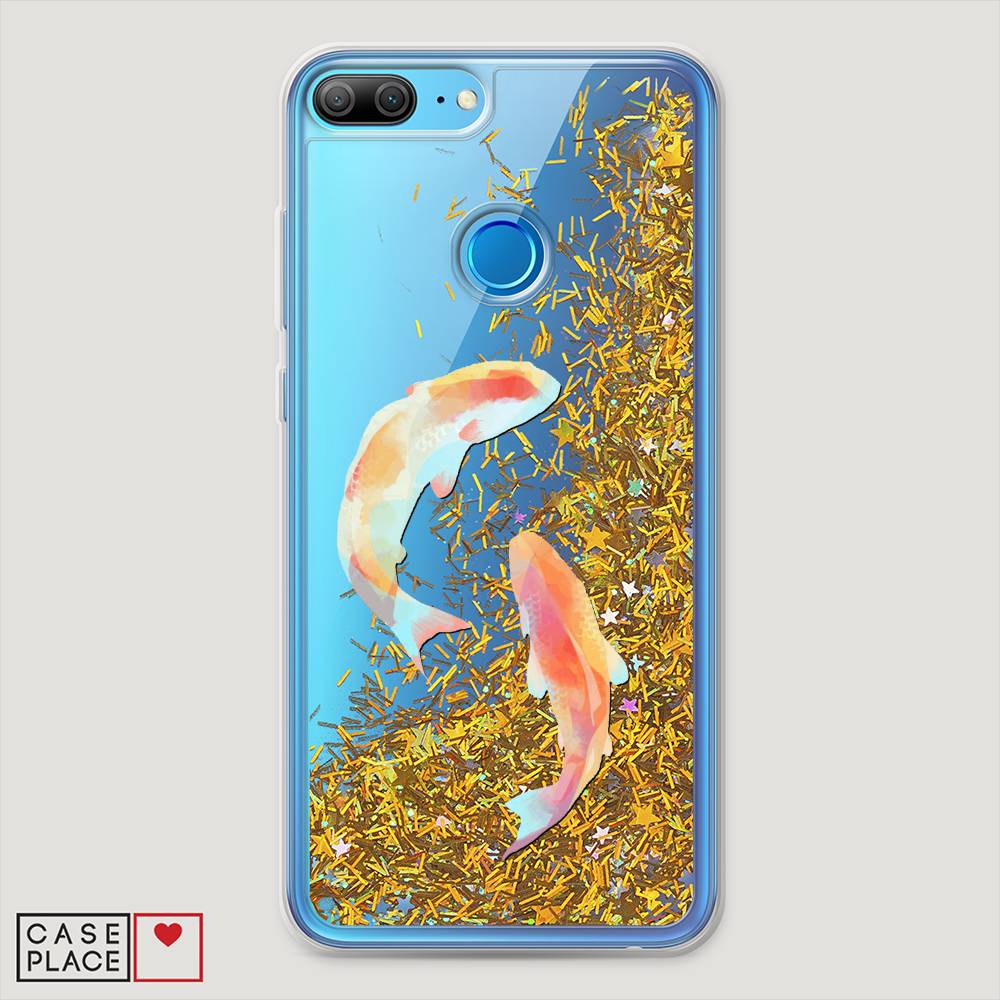 фото Чехол awog "акварельные карпы" для honor 9 lite