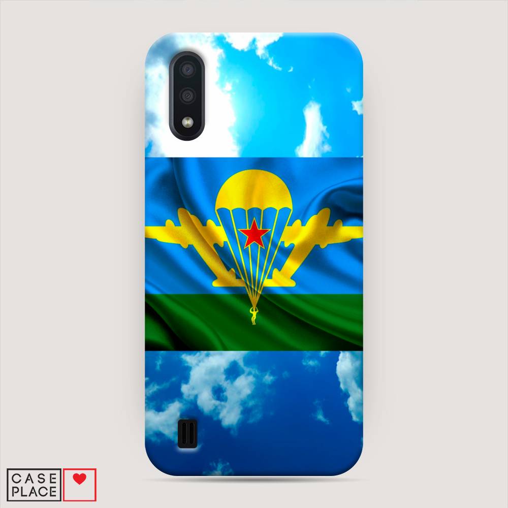 

Пластиковый чехол "ВДВ флаг в небесах" на Samsung Galaxy A01