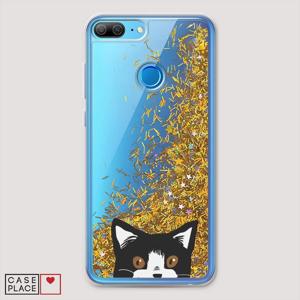 

Чехол Awog на Honor 9 Lite "Подглядывающий кот", Разноцветный, 64290-1