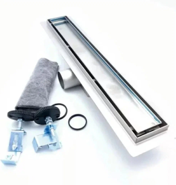 

Трап (лоток) под плитку (защита от запаха: сухой и гидрозатвор) 500мм TIM, Серый, BAD454002