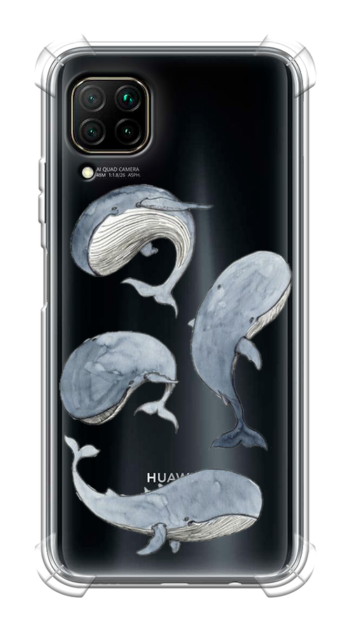 

Чехол Awog на Huawei P40 Lite "Киты", Белый;прозрачный;голубой, 611651-1