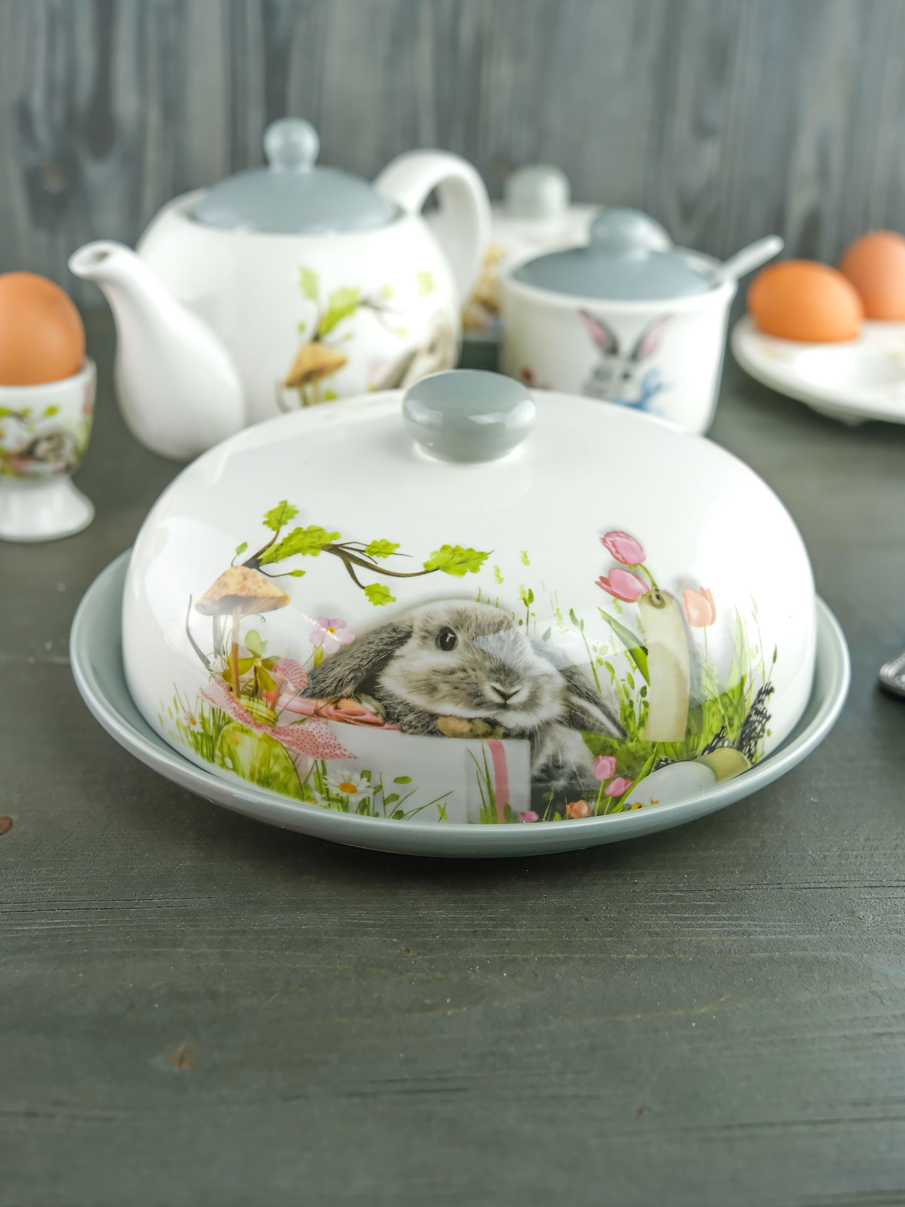 Блюдо для блинов с крышкой Repast Sweet Bunny 23*9,7 см