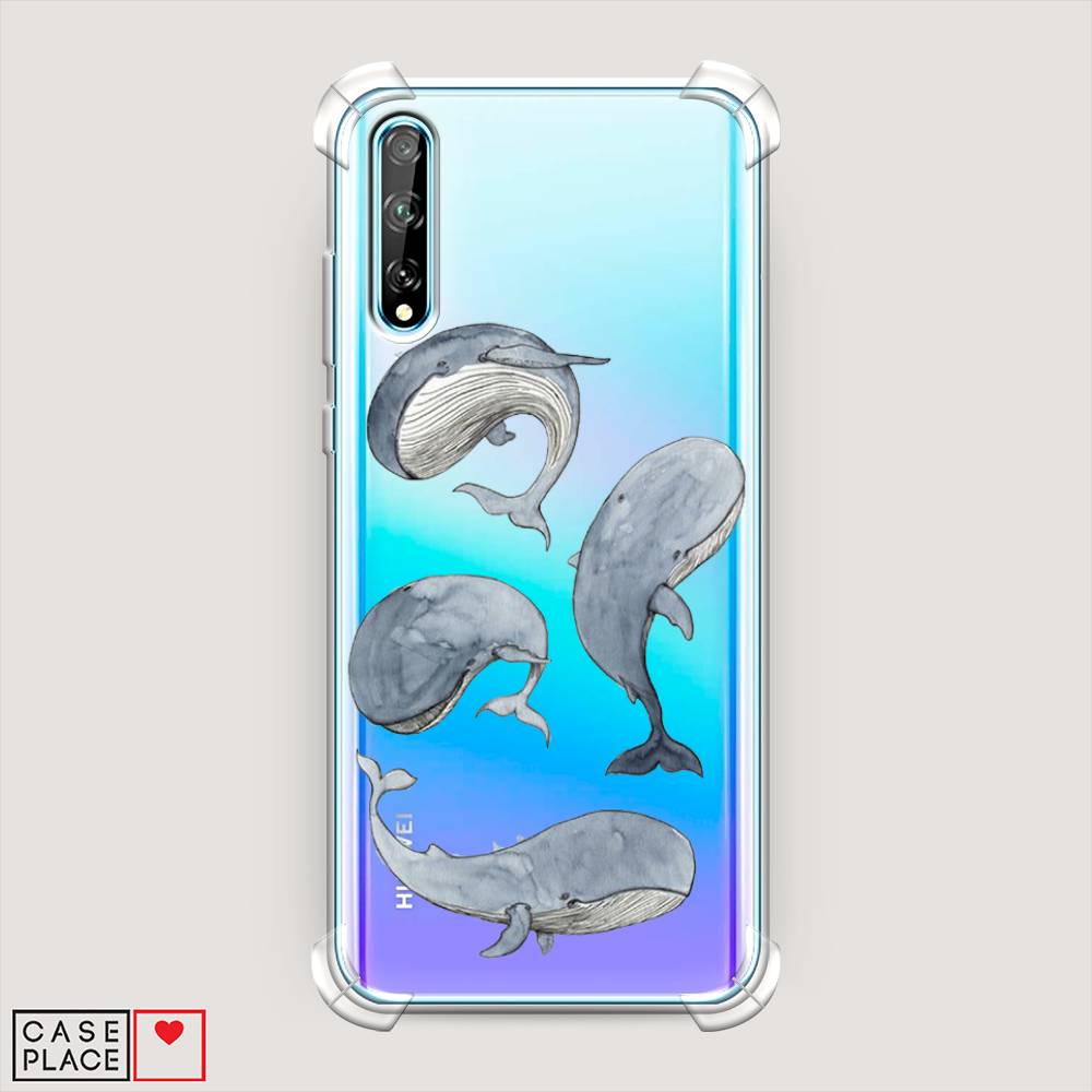

Чехол Awog "Киты" для Huawei P Smart S, Белый;прозрачный;голубой, 6103551-1