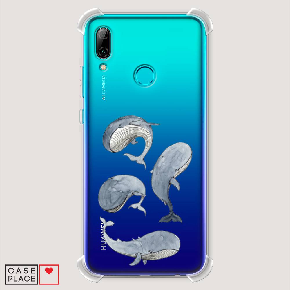 фото Чехол awog "киты" для huawei p smart 2019