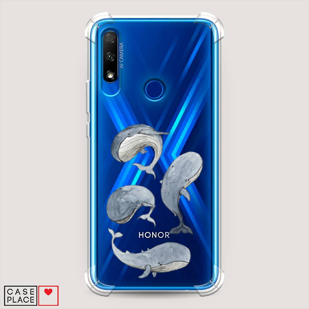 

Чехол Awog на Honor 9X "Киты", Белый;прозрачный;голубой, 69951-1