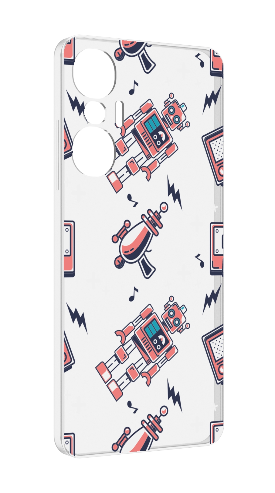 

Чехол MyPads мини-роботы для Infinix Hot 20S противоударный, Tocco