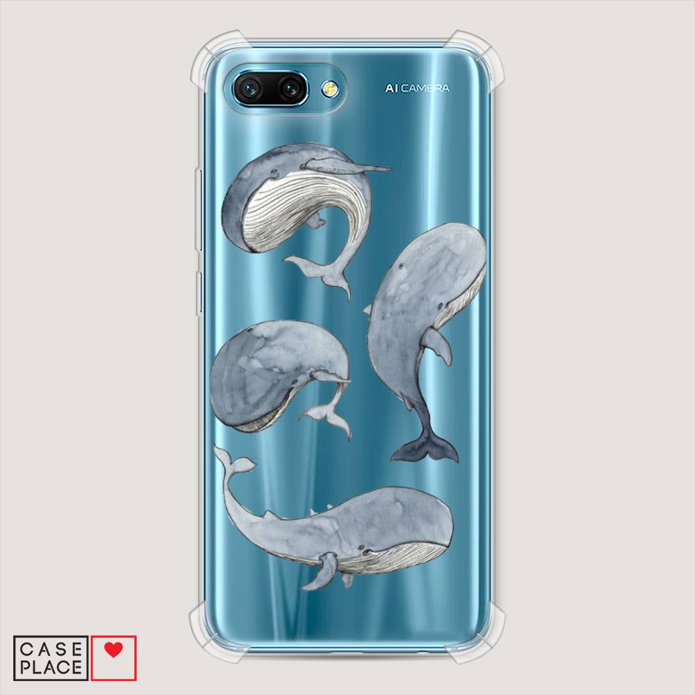 

Чехол Awog на Honor 10 "Киты", Белый;прозрачный;голубой, 65351-1