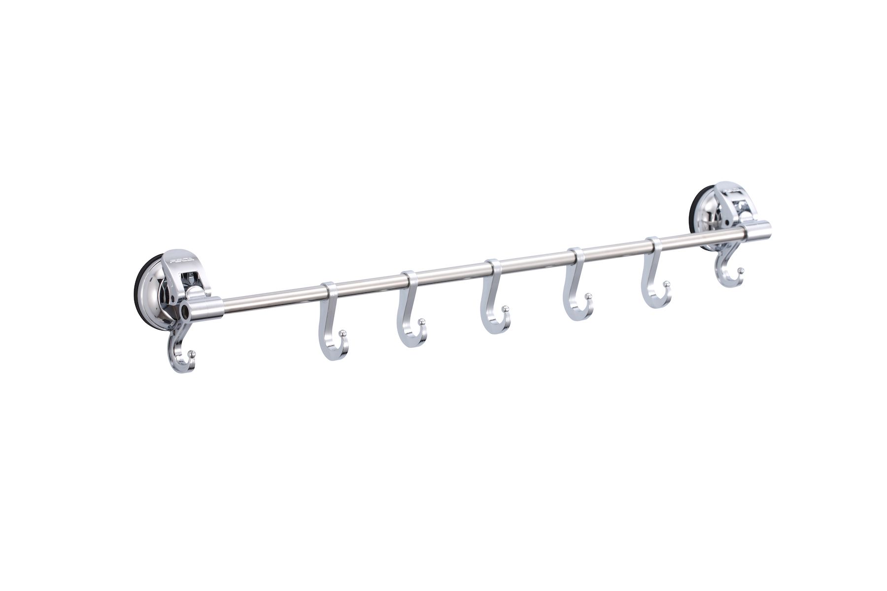 

Рейлинг с крючками FECA N17 NOBLE 45см, нерж., на присосках, хром, Серебристый, NOBLE 45см