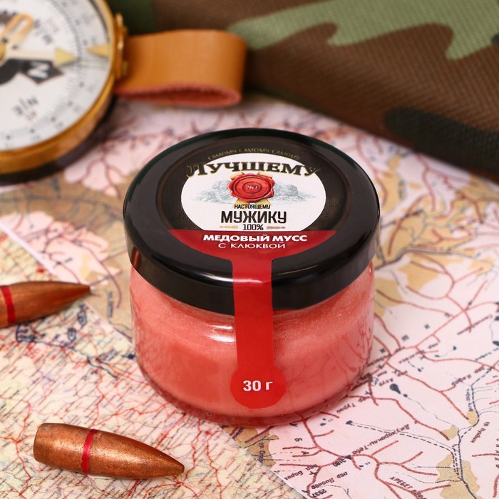 

Медовый мусс Мусихин. Мир Мёда Лучшему мужику с клюквой, 30 г