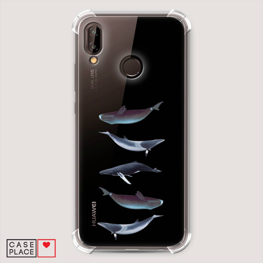 

Чехол Awog "Киты арт 2" для Huawei Nova 3E, Серый, 65651-1