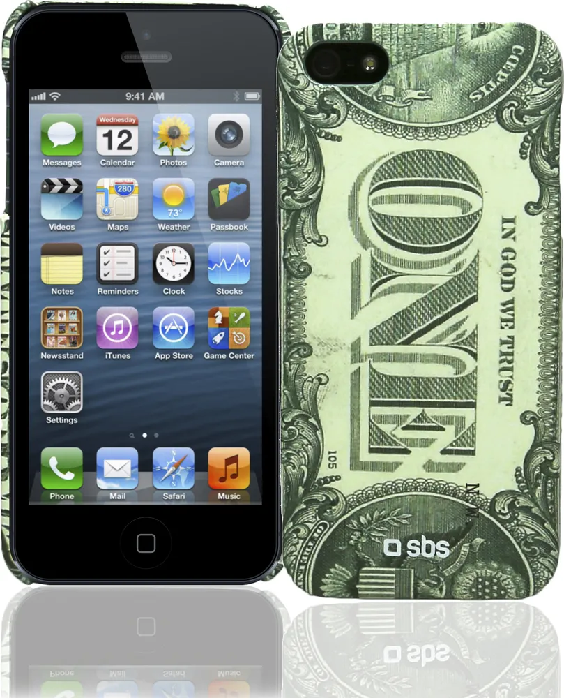 Чехол SBS для Iphone 5 зеленый с рисунком Money