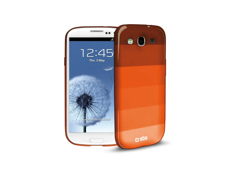 Чехол SBS для Samsung Galaxy S3 оранжевый градиент полосы