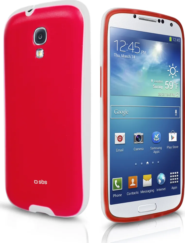 Чехол SBS для Samsung Galaxy S4 I9500 красный с белым