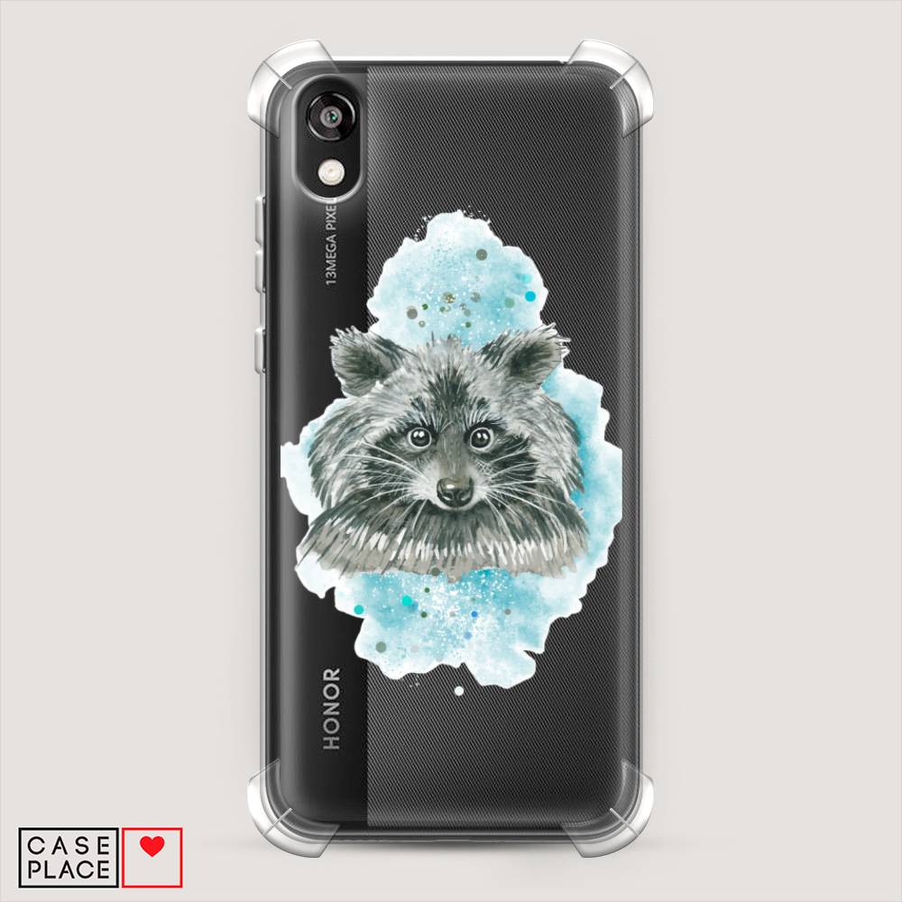 

Чехол Awog на Huawei Y5 2019 "Енот в голубом облаке", Голубой, 69051-1