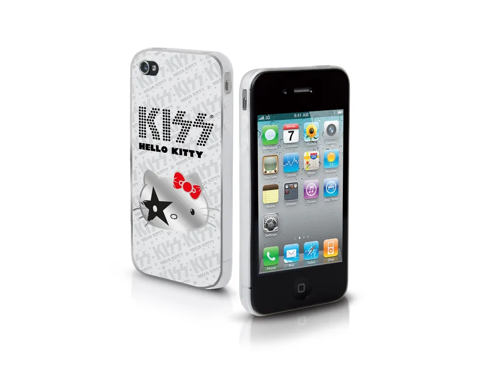 фото Чехол для iphone 4/4s белый с рисунком hello kitty kiss sbs