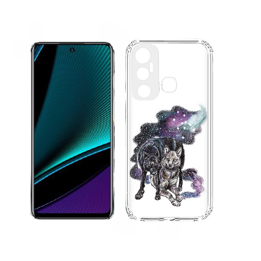 

Чехол MyPads звездные волки для Infinix Hot 11, Прозрачный, Tocco
