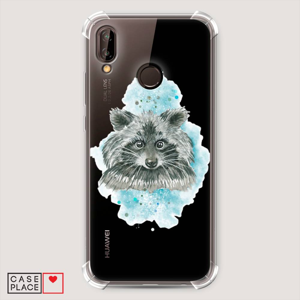 

Чехол Awog "Енот в голубом облаке" для Huawei P20 Lite, Голубой, 64451-1
