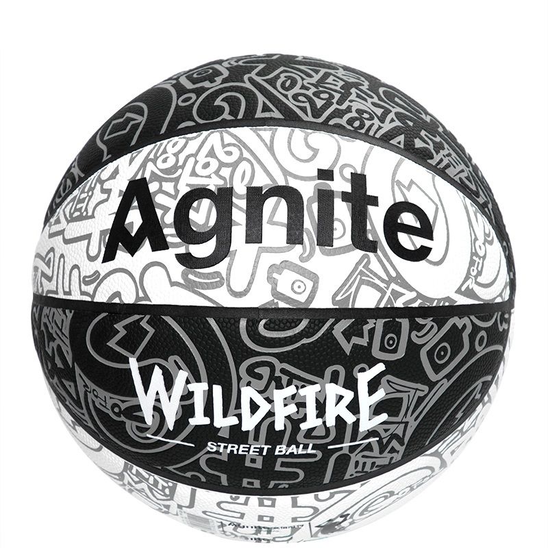 Мяч баскетбольный Agnite Agnite Graffiti PU Basketball (Wildfire) №7 мультиколор