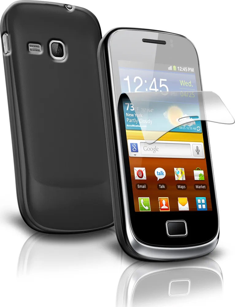 Чехол + защитная пленка SBS для Samsung Galaxy Mini 2 черный