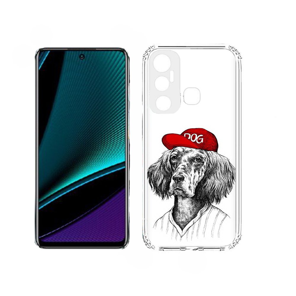 

Чехол MyPads дог для Infinix Hot 11, Прозрачный, Tocco