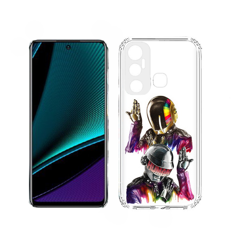

Чехол MyPads диско космонавты для Infinix Hot 11, Прозрачный, Tocco