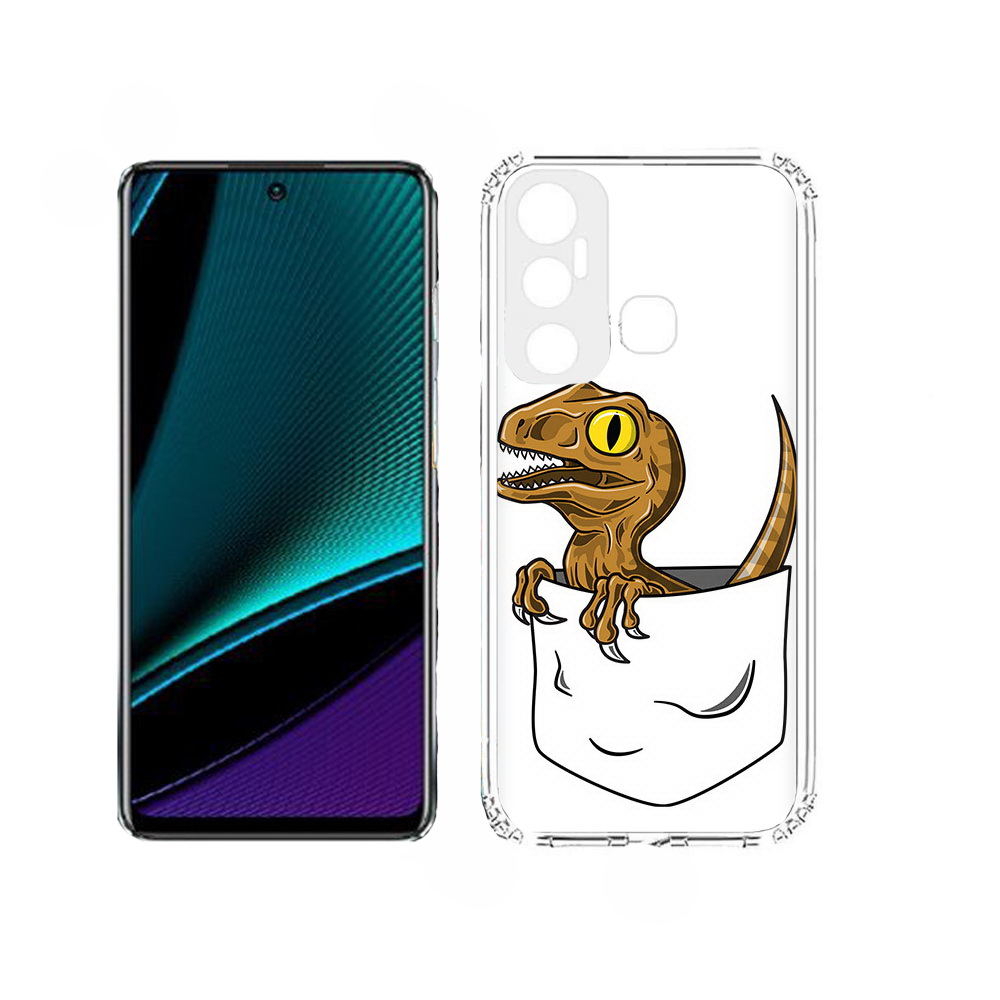 

Чехол MyPads динозавр в кармане для Infinix Hot 11, Прозрачный, Tocco